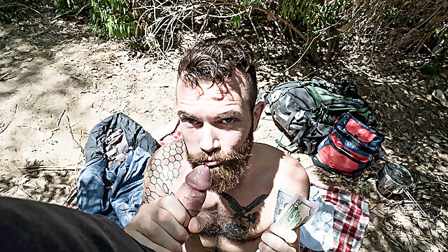 Hairy white dude gets anal drilled in POV and soaked in sperm