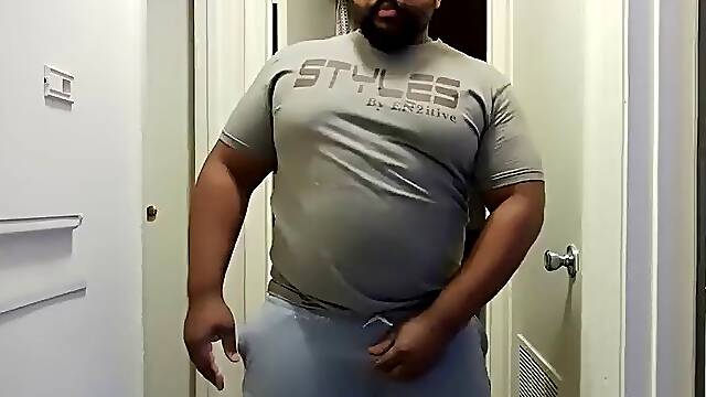 Fat stepdad welcomes you home to take his cock