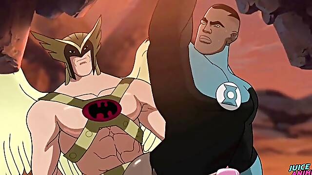 Green Lantern and his big black bubble butt - hentai bara yaoi