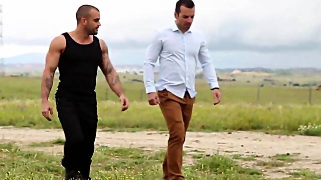 Office hunks outdoors rimming and assfucking, Office hunks outdoors rimming and assfucking before jerking and cumming