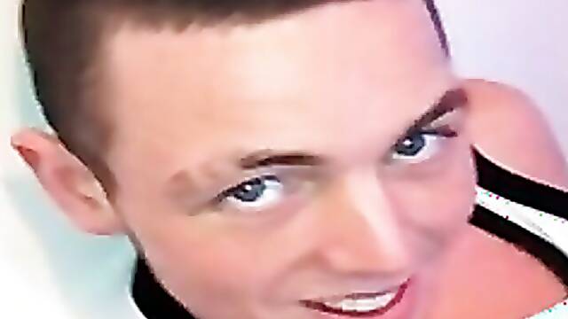 Twink with big cock named Mackenzie stroking in this video