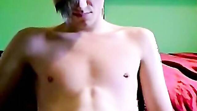 Gorgeous horny twink Jay Lamour decides to crack one out