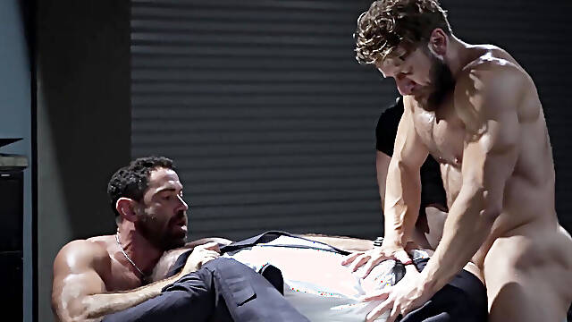 Marco Napoli is double penetrated by Roman Mercury and Brody Meyer