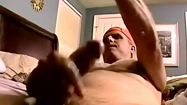 Bella Blaze gets teased & strokes his meat while being eyed by a mature lover