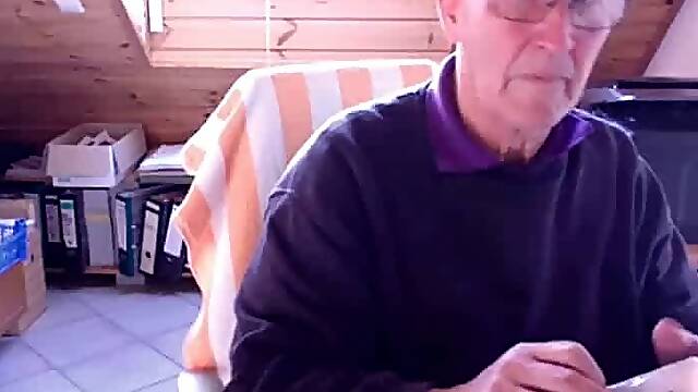 74-Year-Old German Silver Daddy Cums Hard