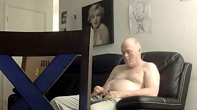 Jerking off on couch, Brian Stack.