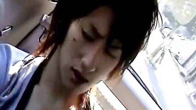 Japan blowjob on the bus