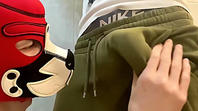 Top With A Big Dick Pissed On A Young Guy In The Toilet