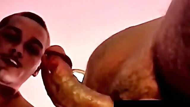 Shy straight boy cums to lesbian porn in surprise