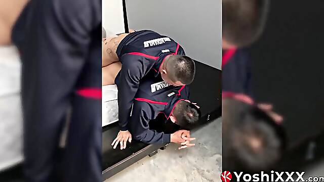 Inked Yoshi Kawasaki rims and barebacks his soccer teammate