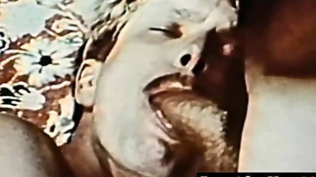 Retro hunks flex muscles after blowjobs before cumming hard