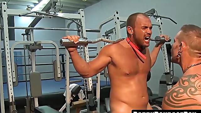 DaddyBondageBoy.com - Bearded Jessie enjoys punishment from gym bro