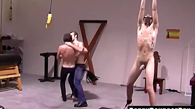 DaddyBondageBoy.com - Kyles painful torment by the busy jock
