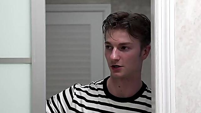 Stepdad and stepson shower jointly