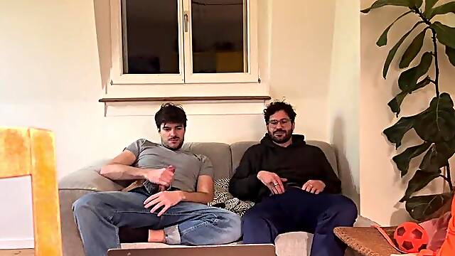 Str8 Ally Helps Homo Bro Wanking
