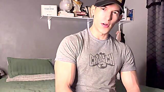 JOI I train my student Spanish but this chab doesnt stop looking at my muscles with subtitles