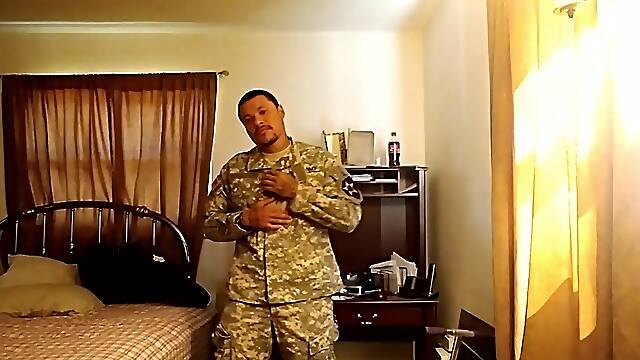 Sexy Military Man Feeling Gives a decision To Tease and Disrobe and Film It Part 1 (mature clip of me)