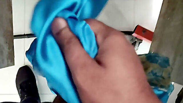 Satin silk hand job pornography - Satin blue lehnga fondle on dick head (145)