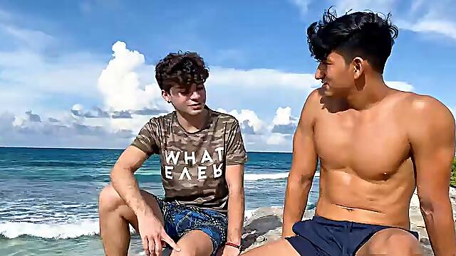 Brazilian gay guys go out to the beach
