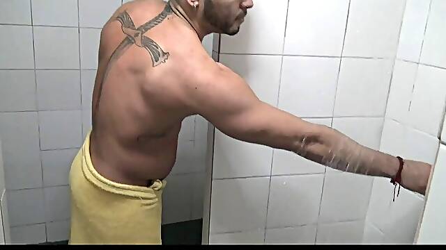 Humid Latinos locker apartment tearing up facial cumshot