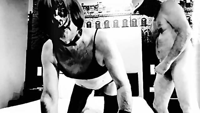 Trav making whore for mature male