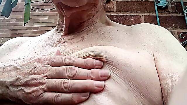 Naked under a dress outdoor