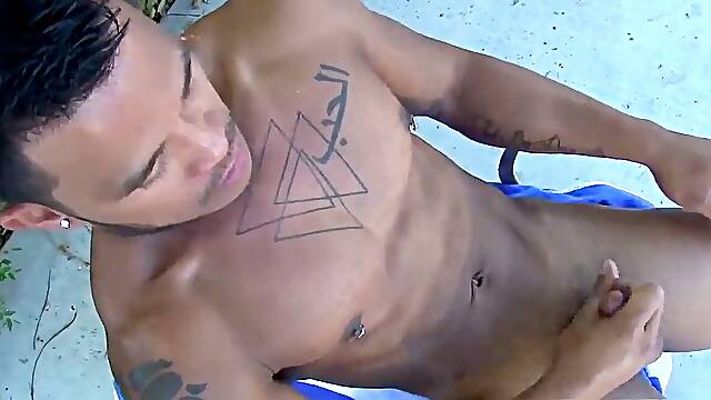 PETERFEVER tatted asian Trevor Northman strokes Off Solo