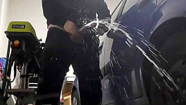 Demon finishes pissing after a long car ride