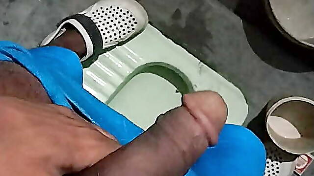 Masterbating on toilet