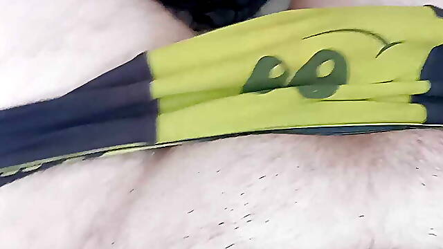 Chubby Boy Playing in Bed With His Small and Shaved Dick