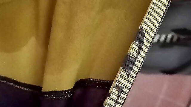 Husband Shows Dirty Panties Full of Potent Cum