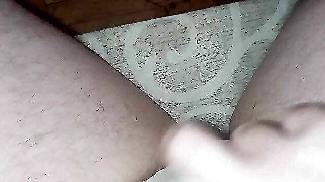 Edging and Jerking Straight Cock in Panties While Watching Porn