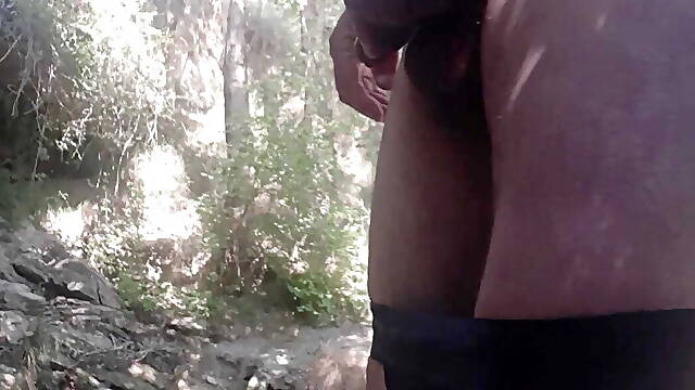 Cumshot on the river