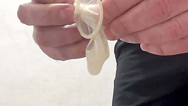 I found a used condom in a public toilet