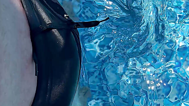 BeENJoY - masturbation in the pool and big cumshot underwater