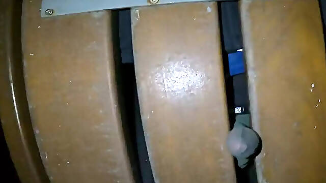 Twink caught 3 times fucking a bench, powerful orgasm