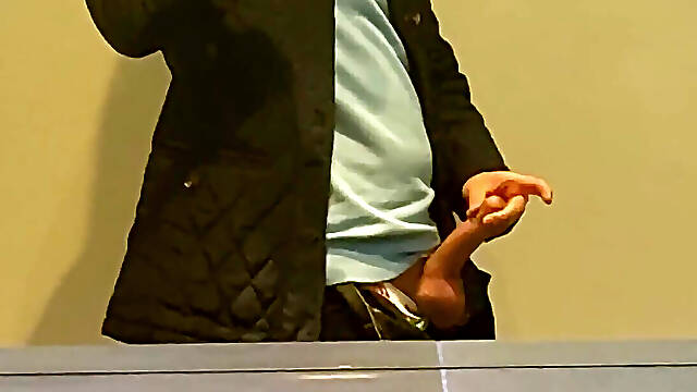 Jerking off in Cinema Wc