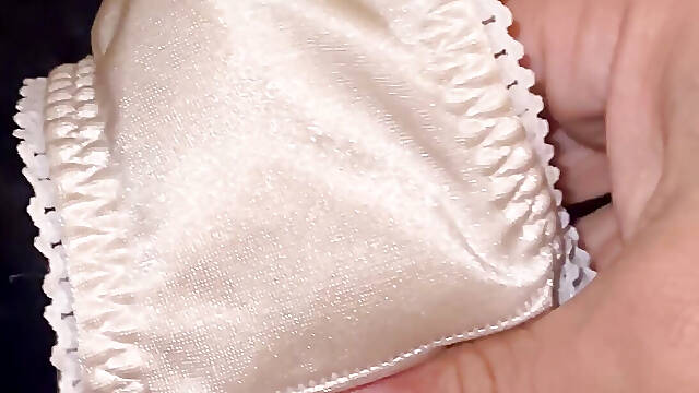 X Mother Inlaw Satin Pantie Cum