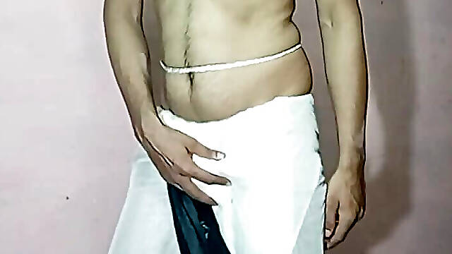 Indian stepmom sexy saree and satin lagging wearing