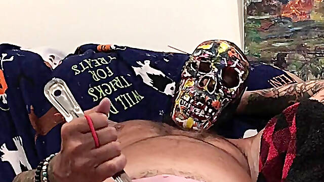 Big cock superhero, pink panties, and a giant cock spoon