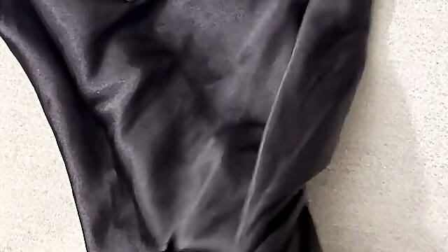 Cum on satin night gown