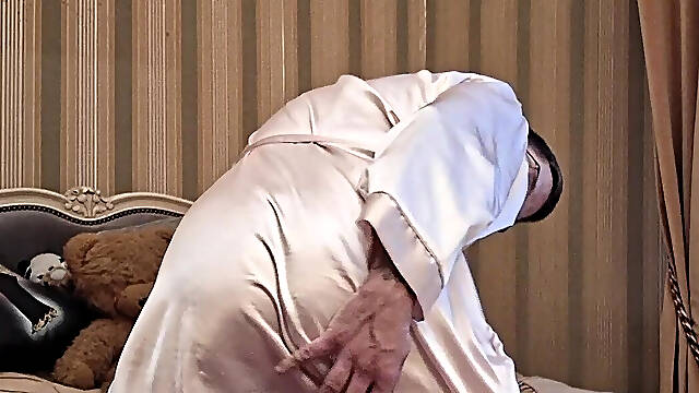 The big in a satin nightie