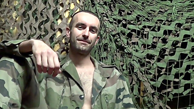 Fucked bareback in backroom by straight military but not for free