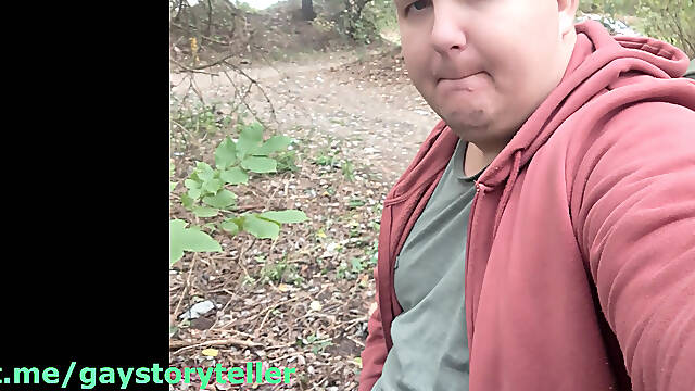 Bear masturbation in a car in the woods