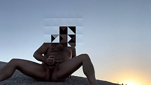 Public beach masturbating