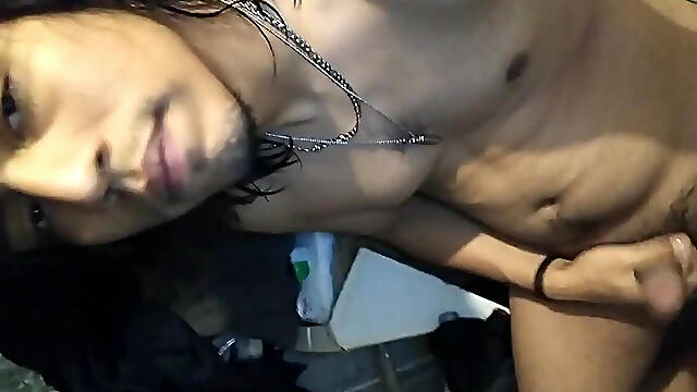 Guy with Good Cock in the Bathroom