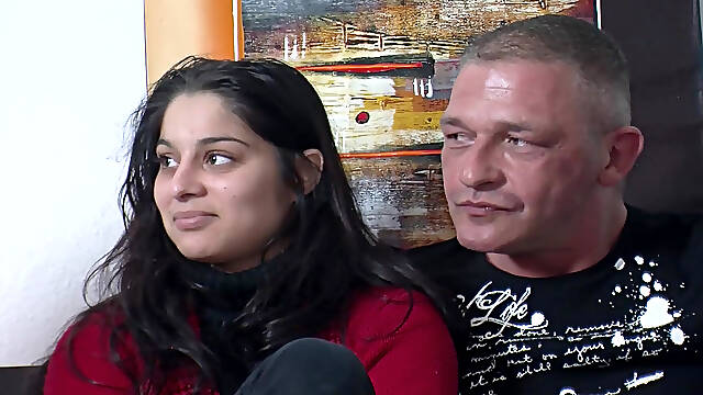 German Cougar watches hot couple having a hardcore fuck