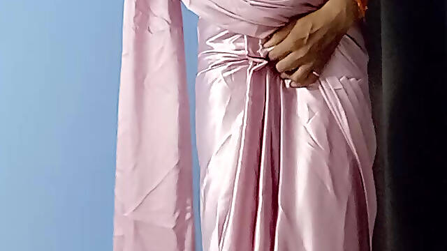 Amazing satin sarree for my stepmom