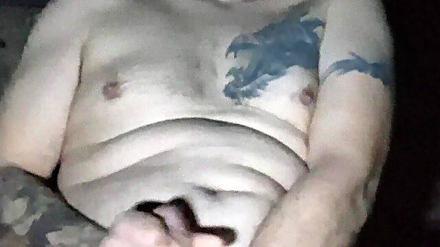 Jerking off in a cellar at work