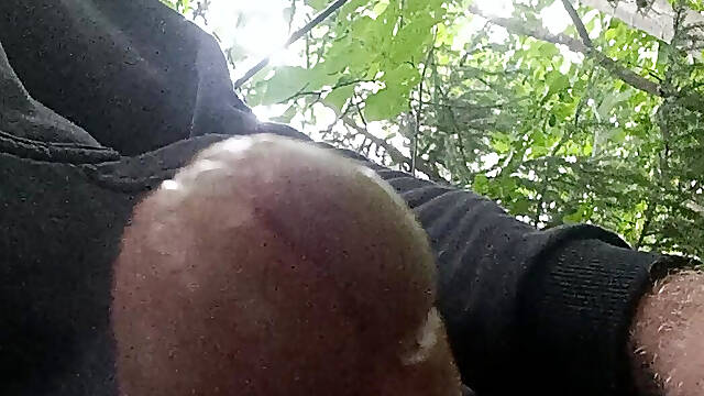 Cumshot at the Bus Stop